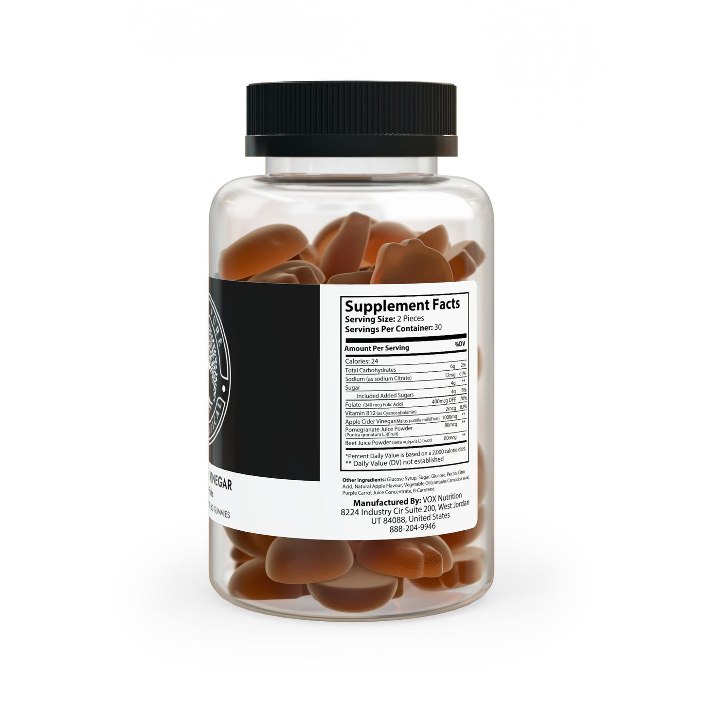 Apple Cider Vinegar Gummies (60 Gummies): The Apple Cider Vinegar Gummies optimize exercise performance with a delicious and convenient formula.