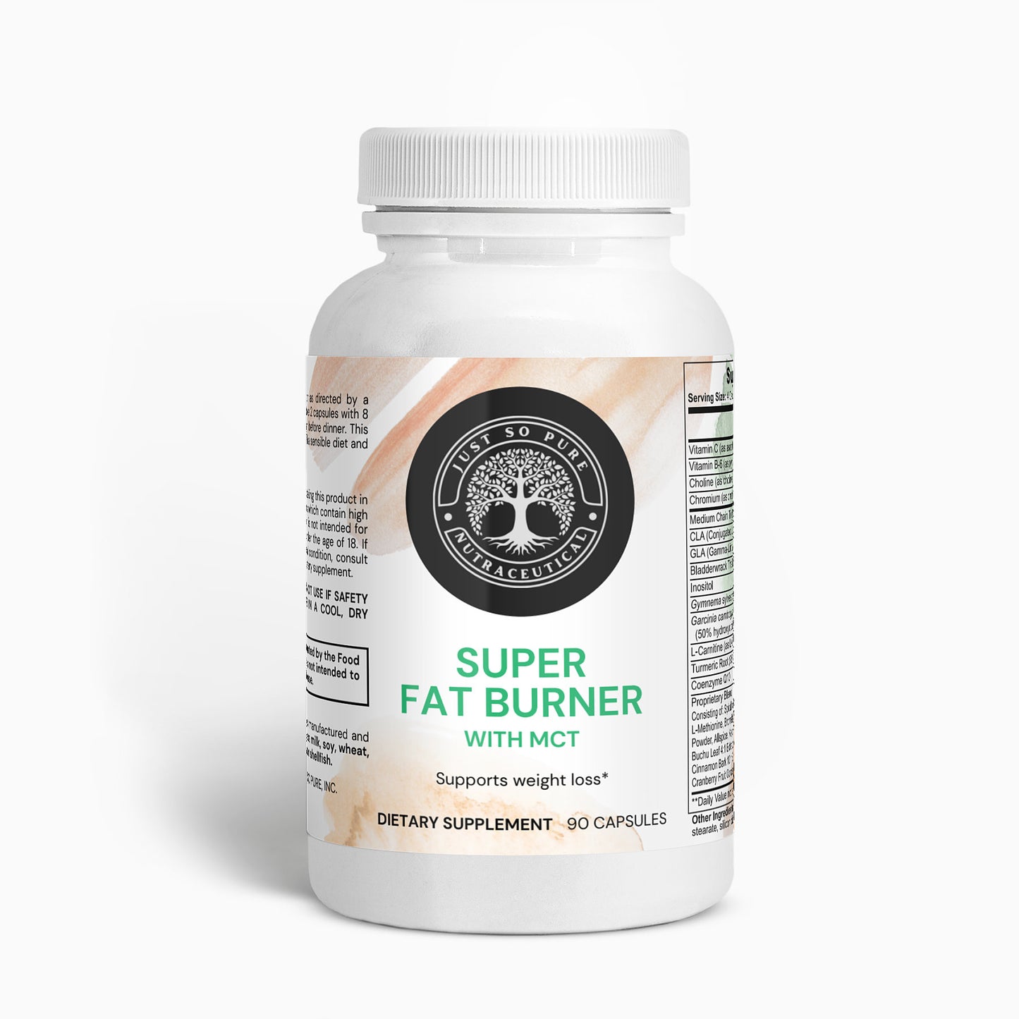 Super Fat Burner with MCT: Super Fat Burner with MCT combines Vitamin C, Vitamin B6, Choline, Chromium, L-Carnitine, and medium-chain triglycerides (MCT) to deliver a healthy approach to fat burning and consequent weight loss.