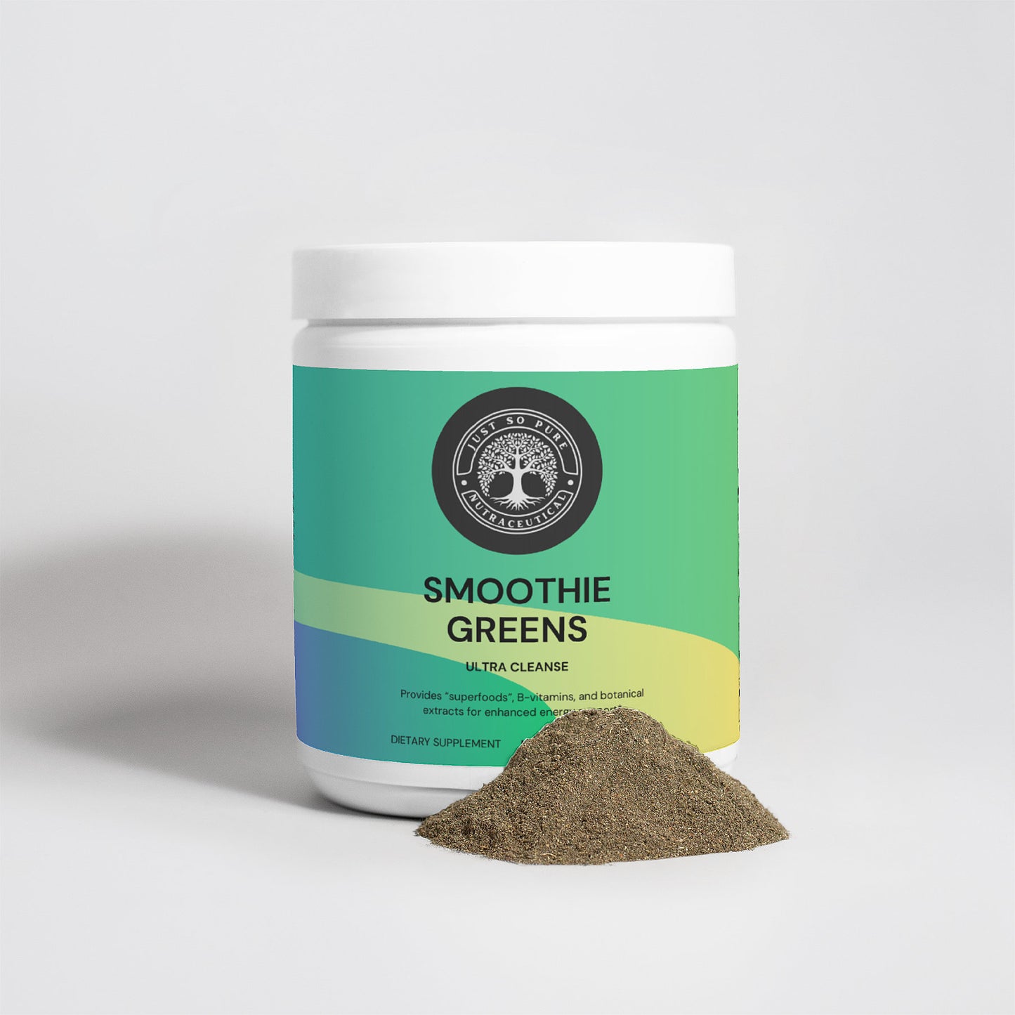 Ultra Cleanse Smoothie Greens is a blend of organic grasses, superfoods, B-Vitamins, and botanical extracts designed to fuel the body with broad-spectrum nutrients for optimal mental and physical functionality.