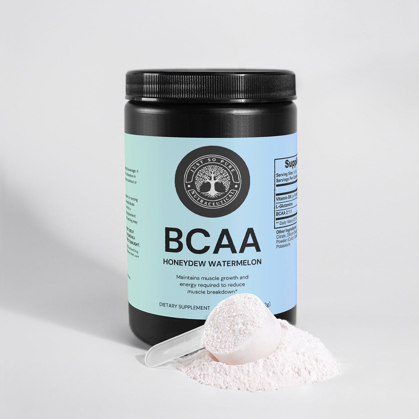 BCAA Post Workout Powder (Honeydew/Watermelon) is a blend of 5000mg of branched-chain amino acids and Glutamine for lean muscle and recovery.