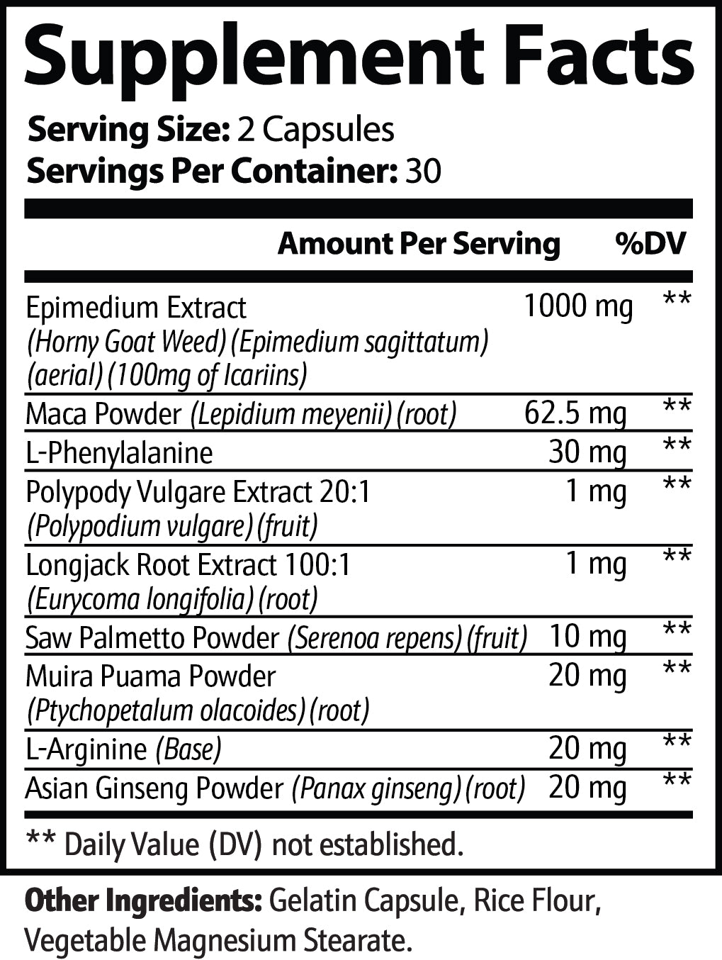 Horny Goat Weed Blend: Traditional Chinese medicine practitioners have used the horny goat weed plant to help improve sexual health and stamina for centuries.