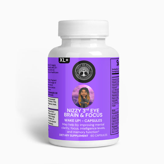 NIZZY 3rd EYE: Brain & Focus Formula combines a number of powerful amino acids.  Keep your focus sharp and energy high with our natural Brain and Focus Formula.