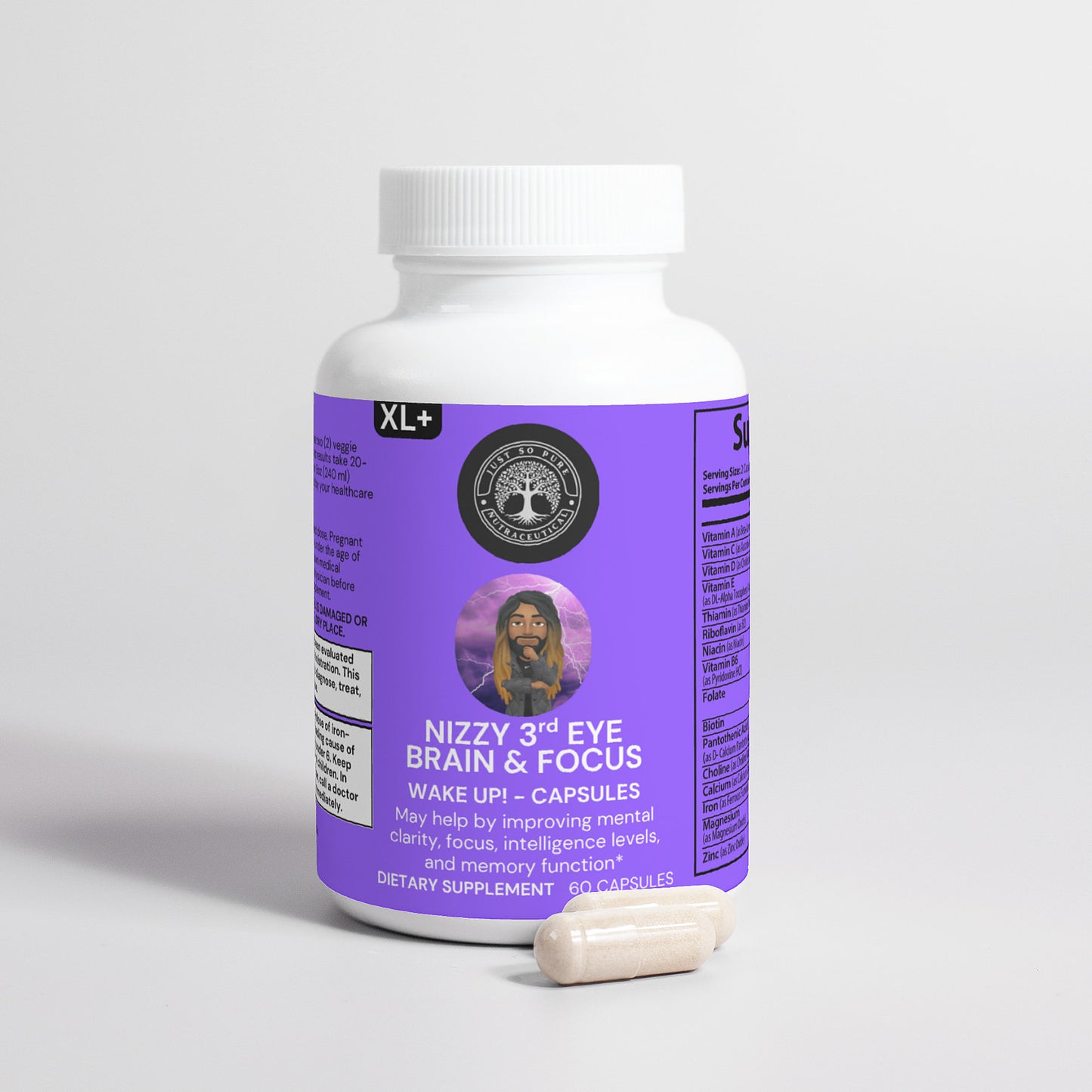 NIZZY 3rd EYE: Brain & Focus Formula combines a number of powerful amino acids.  Keep your focus sharp and energy high with our natural Brain and Focus Formula.