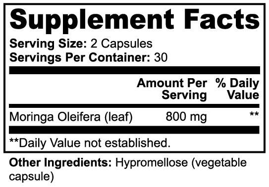 Moringa Pure: Moringa Oleifera, also known as the drumstick tree, is native to Northern India and has been a part of traditional herbal practices for generations.